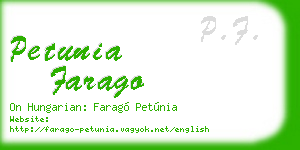 petunia farago business card